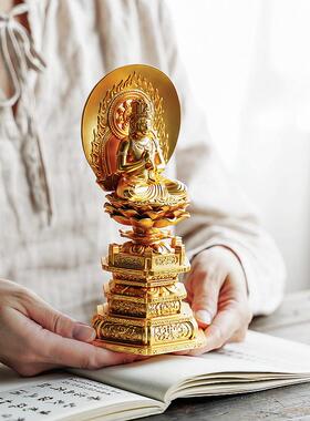 新款大日如 来进口生镀金佛像羊肖年生肖猴年本命年守护如来佛摆