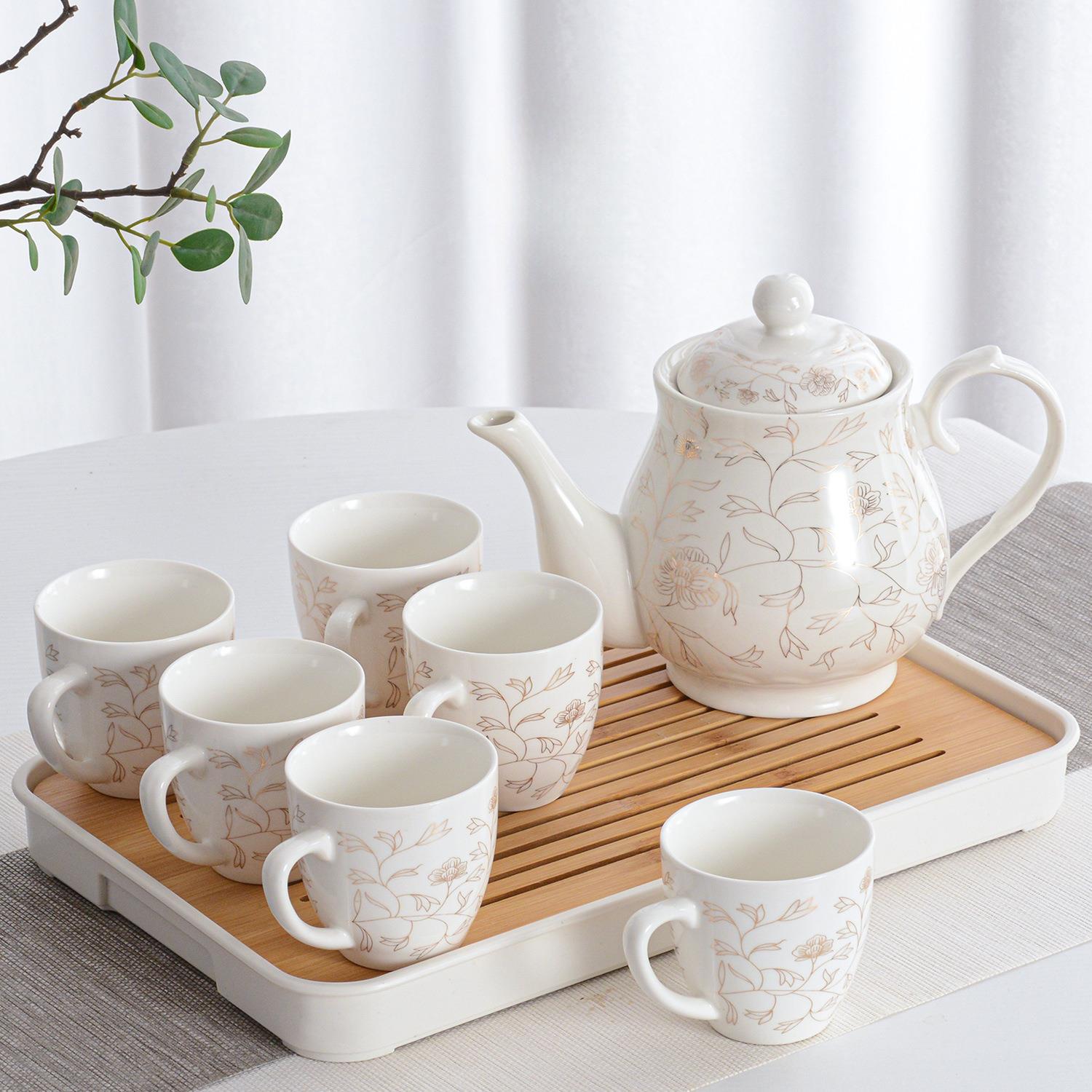 新茶具套装家用茶壶茶杯客厅待客杯子泡茶茶碗整套陶瓷水杯