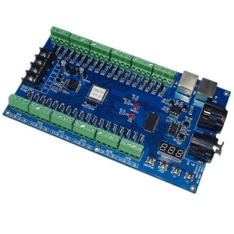 led DMX512解码器 36路dmx512控制器 5-24V 36A现货