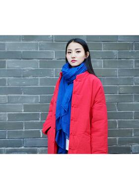 高档陈家沟冬季加厚保暖长黑色太极服女练款功服套上晨衣练服装外