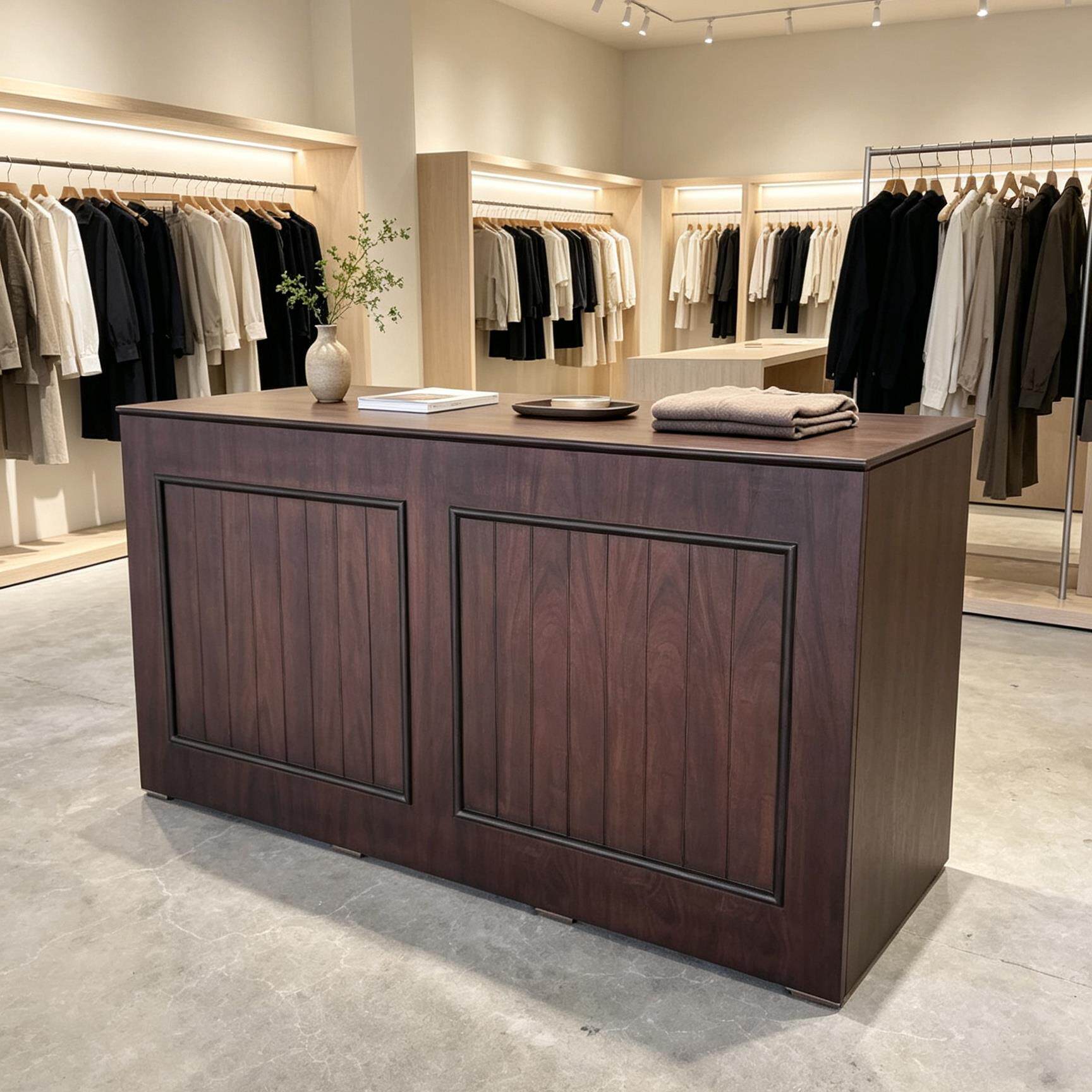 中古风服装店收银台复古吧台美容院前台接待台女装店柜台收银柜台