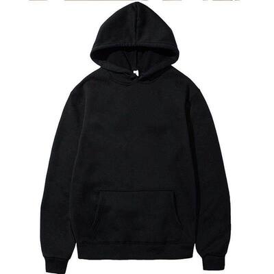 Men's Hoodies Pullover Classic Black Hoodie for Men