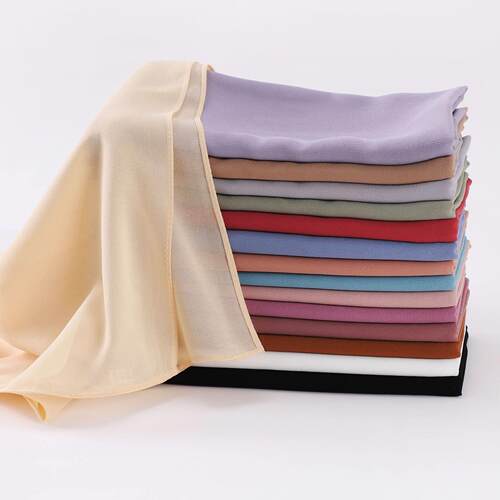Pearl Chiffon Square Scarf Middle Eastern Headband 雪纺方巾