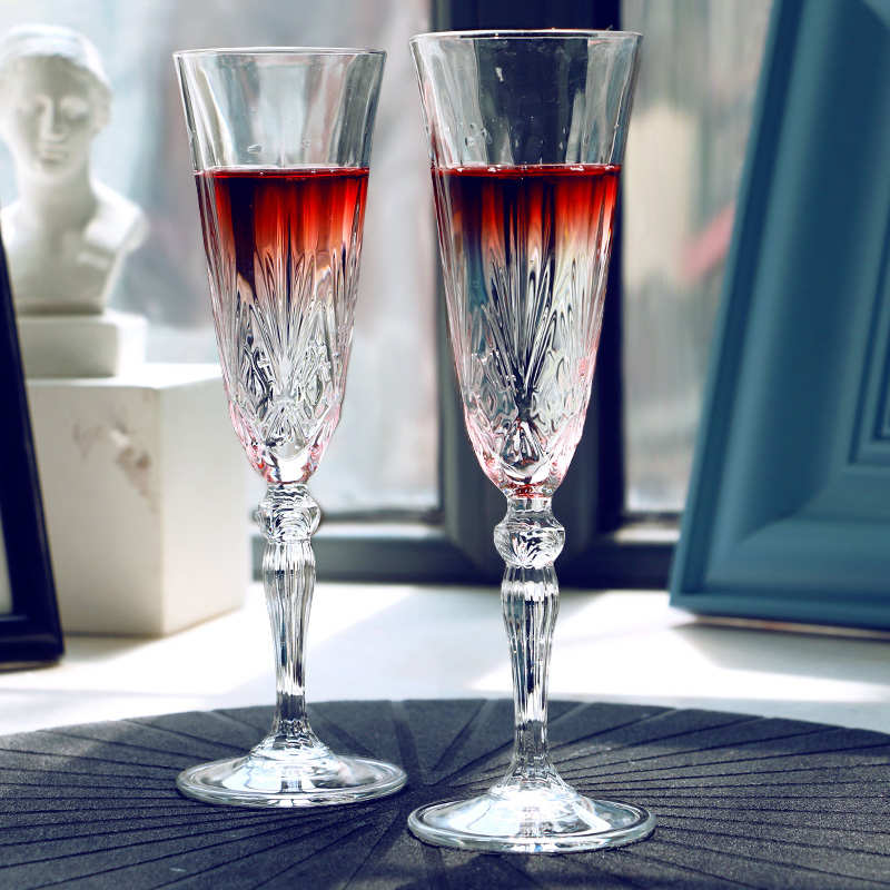 意大利RCR原装进口水晶玻璃杯子香槟杯气泡酒杯创意高脚鸡尾酒杯