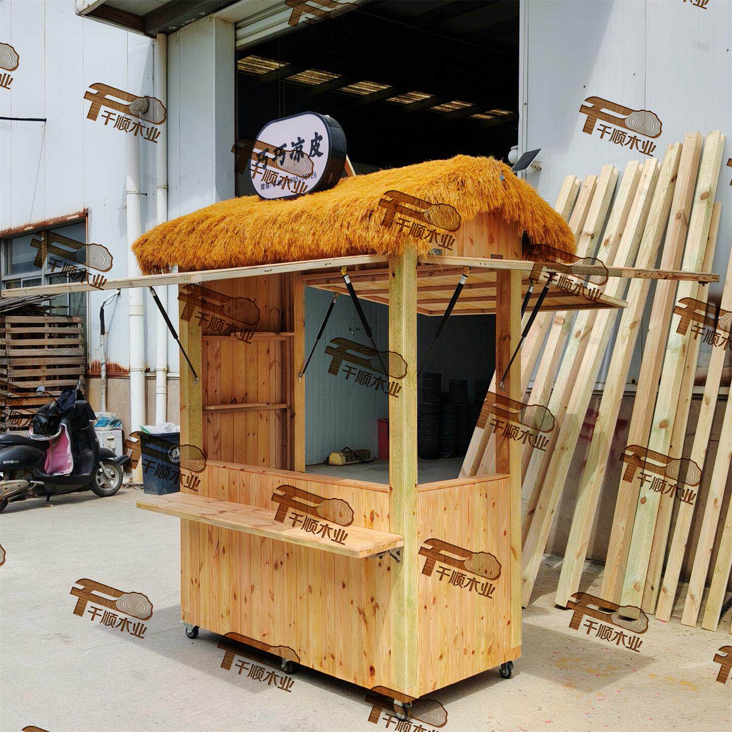 网红馄饨移动餐车可折叠摆摊车夜市小吃车三轮车烧鸟摆摊车商用
