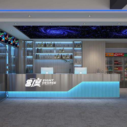 不锈钢台球厅吧台网吧酒吧健身房前台接待台餐饮店奶茶店收银台