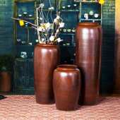 摆饰陶瓷花瓶复古花瓶插花旧景德镇工艺品做餐厅落地三件套办公室