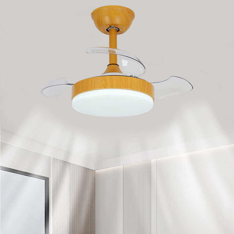 北欧风小户型卧室风扇灯迷你型吸吊两用吊扇灯跨境风扇一体吊灯