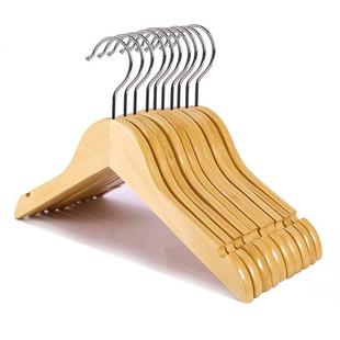 店裤 儿童实木衣架复古色有漆木头小中童婴幼儿服装 架夹无痕撑子挂