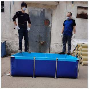 帆布养鱼池加厚带支架大型塑料庭院户外鱼缸水池防水布养殖用鱼箱