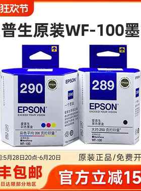 原装爱普生WF-100打印机 WF-110墨盒 T289黑色 T290彩色墨水