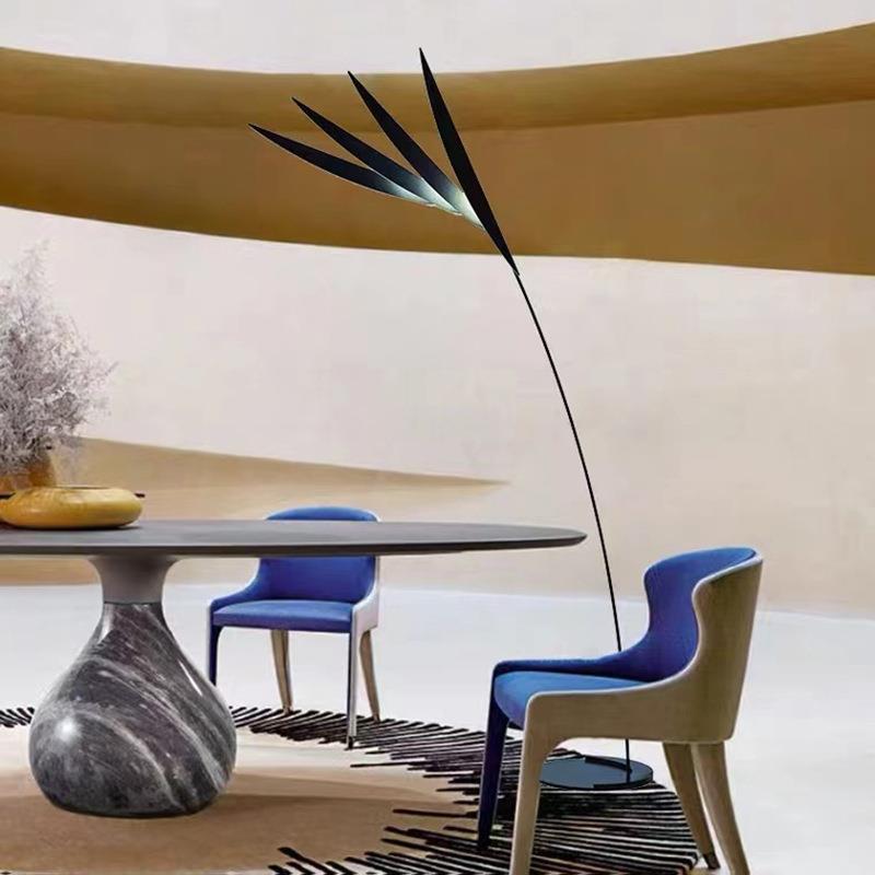 后极现客代计师简树叶厅落地灯别墅56325酒店样板书房沙发意式长