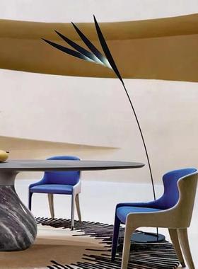 后极现客代计师简树叶厅落地灯别墅56325酒店样板书房沙发意式长