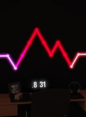 吉盛科氛围拼接灯直发光RGB壁灯墙贴LED装饰灯电竞量子灯幻彩拾音