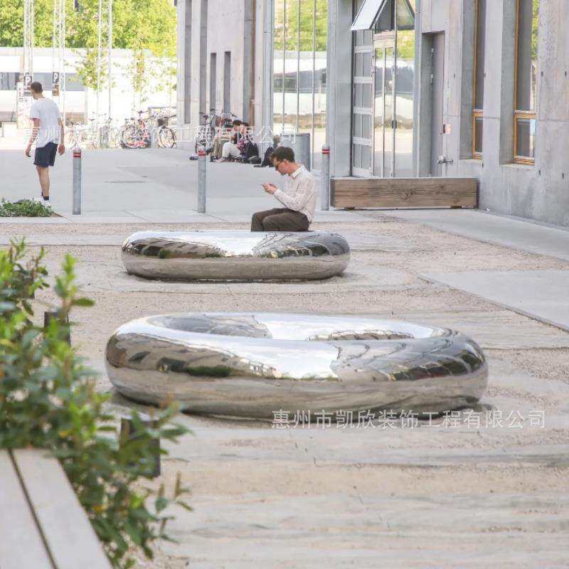 玻璃钢坐凳花坛圆墩户外坐凳商场休闲座椅创意圆形美陈异形休息凳