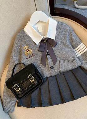 童装学院风jk制服套装女童2025新款秋装儿童春秋秋季裙子女孩衣服