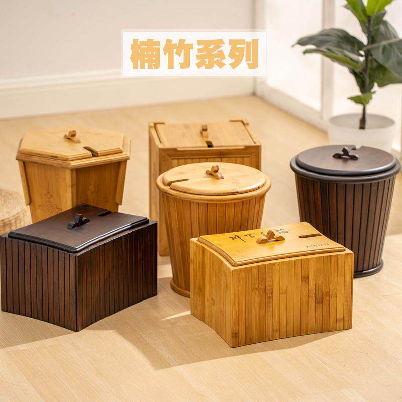 实木茶水桶储水桶实木废水桶泡茶渣桶小号家用功夫茶具配件茶道