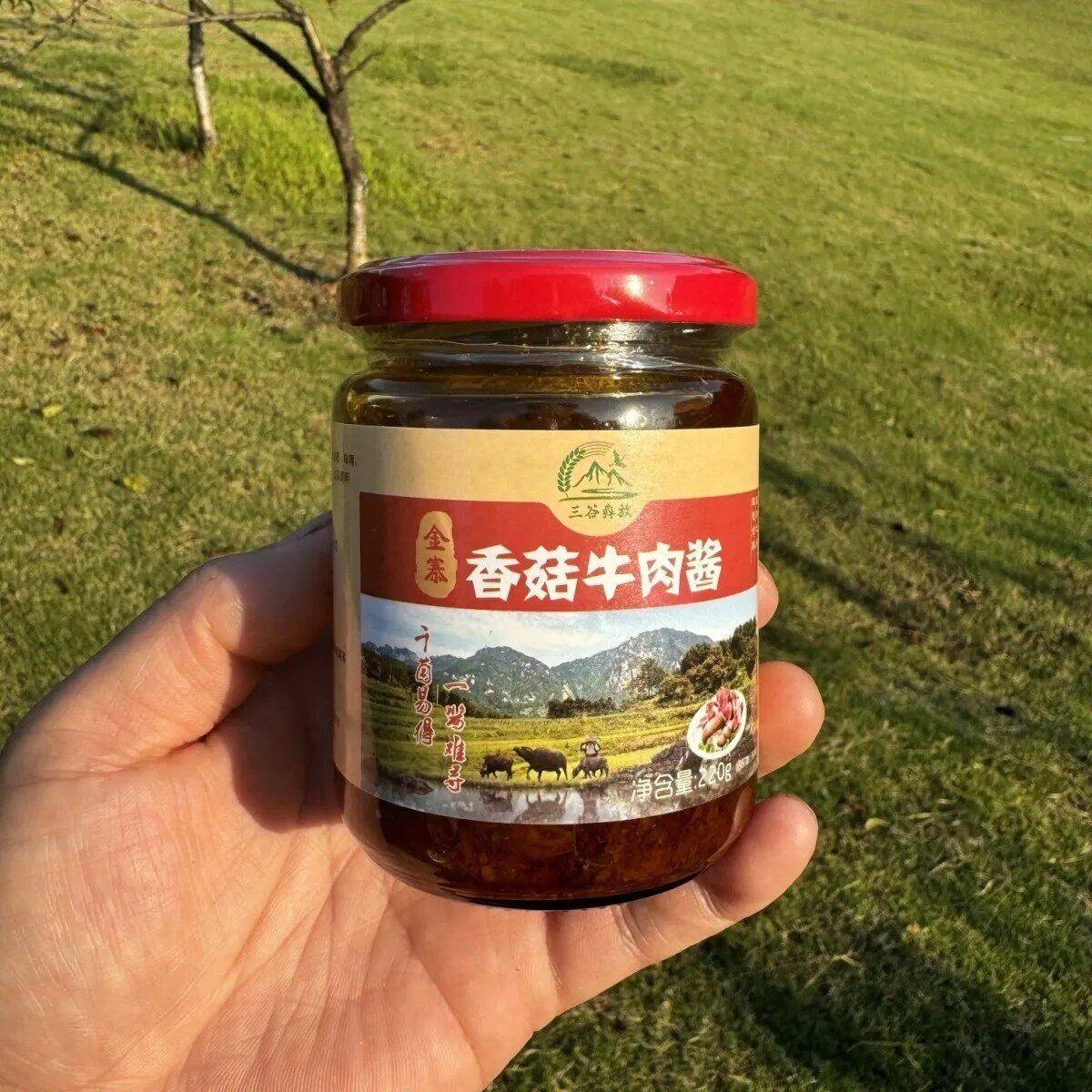 香菇拌饭酱金寨香菇牛肉酱好吃的大别山香菇酱220g一瓶微辣暴