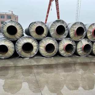 钢套钢蒸汽保温钢管蒸汽保温螺旋管岩棉硅酸铝玻璃棉复合保温钢管