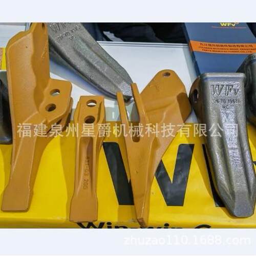 泉州 JCB3CX分钟挖土机岩石锻造反铲齿点侧切齿螺栓在斗齿上