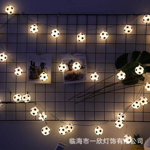 20装26世界杯LE足球灯串酒EAC吧题体彩店主D氛围灯世界杯派对室内