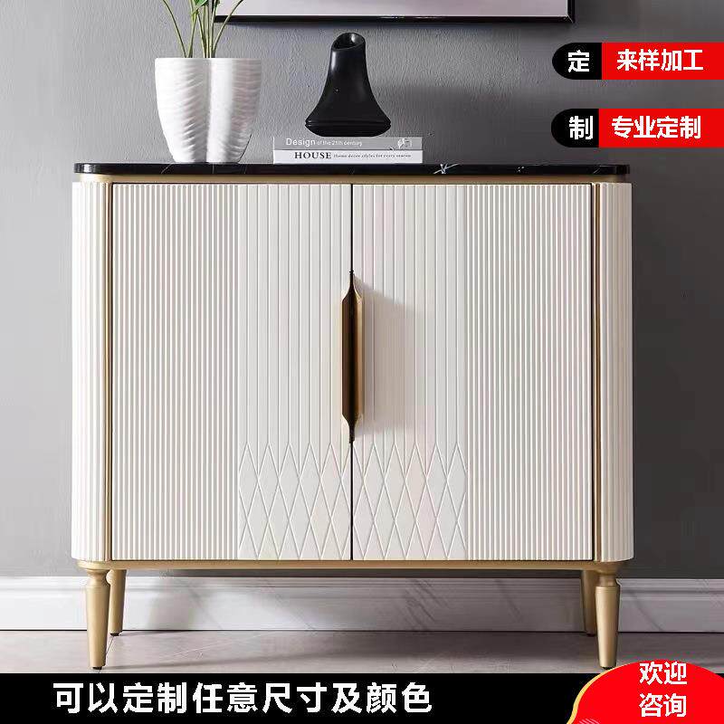 欧式轻奢玄关柜客厅入户大理石双