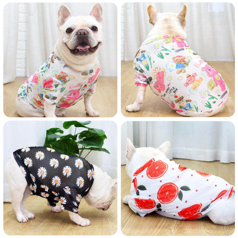 法斗衣服薄款狗狗网眼卫衣巴哥犬斗牛犬春夏季网眼短体防掉毛