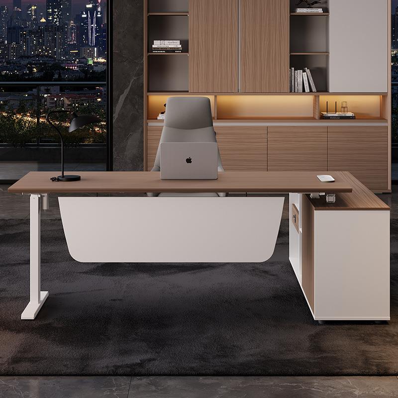 家电动桌升降办公桌老板桌简约现代领导办用电脑881公室经理桌主