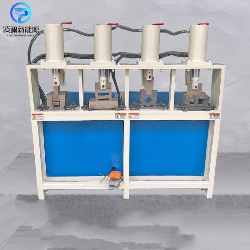 液压四工位方管冲孔机不锈钢圆管冲弧打孔机角铁切断设备