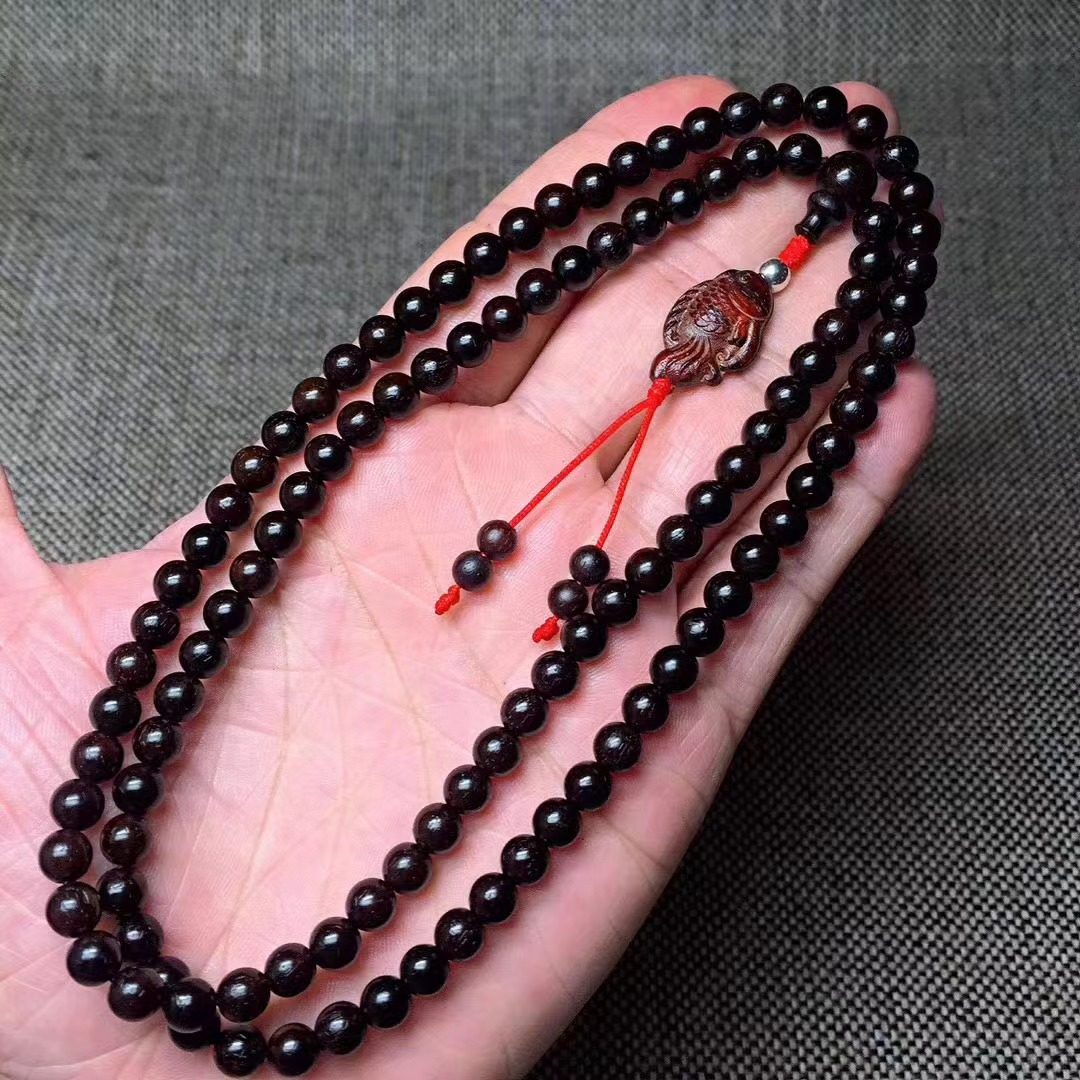 【小鱼】小叶紫檀0.6佛珠文玩手串念珠手链项链情侣趣味收藏送礼,饰品/流行首饰/时尚饰品新,小众木作,淘宝优惠券,粉丝福利购,淘宝优惠卷