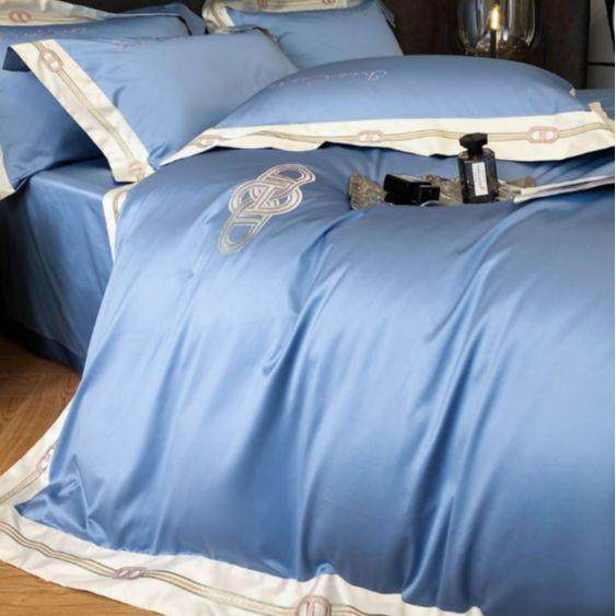 厂家直销100支全棉绣花四件套简约时尚床上用品四件套四季可用批