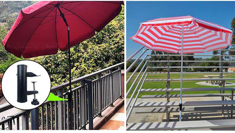 Подставка для зонта 太阳伞固定支架户外庭院伞底座沙滩伞摆摊伞夹平面桌面阳台伞坐 Pampas