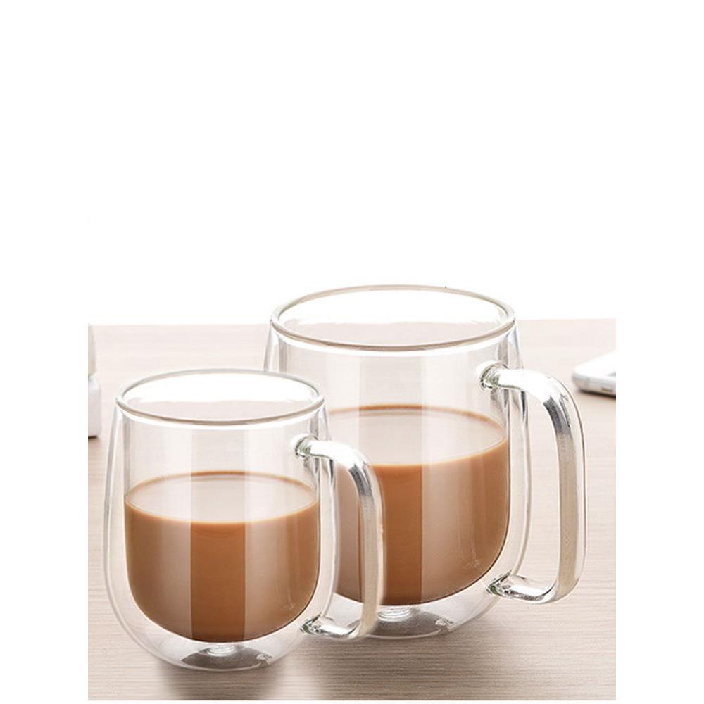 Heat Resistant Double Wall Glass Cup 80/150/250/350 Ml Beer