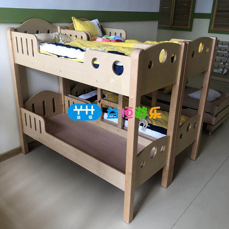 幼儿园实木午休床儿童推拉床上下高低床托管早教上下单人床午睡床