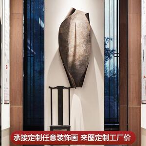 轻奢艺术酒店别墅不锈钢壁饰装饰画装置画山水画工艺画装置画墙画