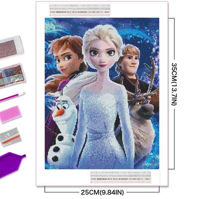 5D DIY Diamond Painting Princess Mosaic Frozen Elsa Embroide