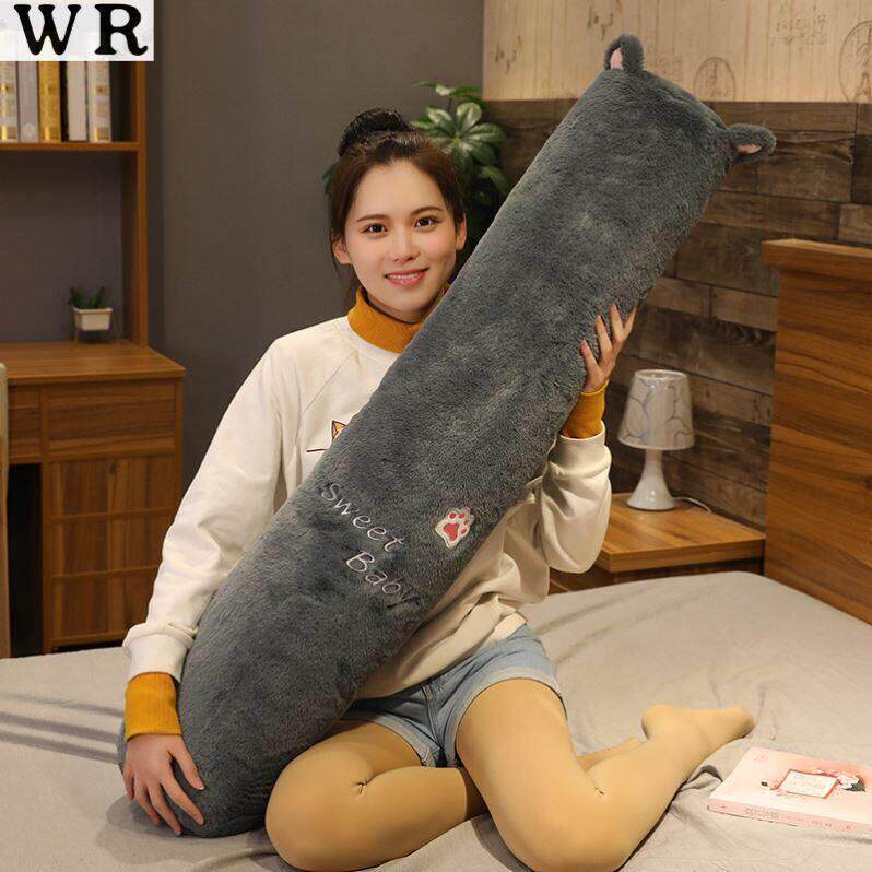 韩国可爱长耳兔子圆柱女生睡觉抱枕夹腿长条枕床头靠垫可拆洗