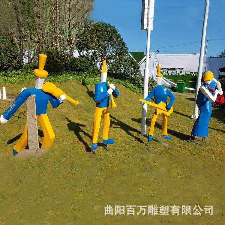 音乐人雕塑 抽象艺术雕塑 吹拉弹唱切面人 厂家用料讲究物美价廉