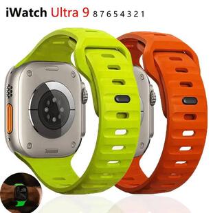 Silicone Strap for Apple Watch Band 9 8 7 41mm 45mm ultra 2