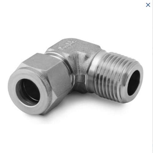 世伟洛克SS-600-2-8RT弯头3/8in.卡套x1/2in.ISO锥形外螺纹不锈钢