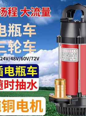 直流潜水泵48电v60v1224v72抽v农用灌溉v车专QDA用小型水机L