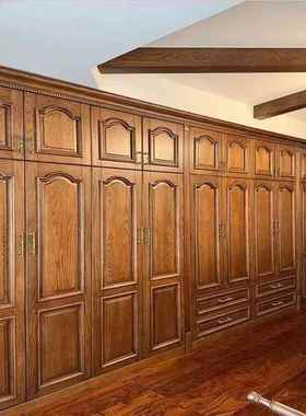 实木衣柜体欧式28761新中式整复合古风橱柜别墅装修衣帽木间原衣