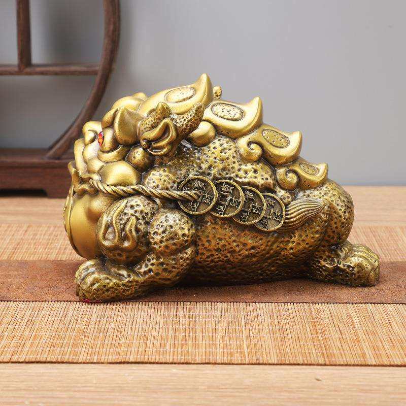 铜霸王金蟾蟾蜍摆件摆件铜金蟾铜金蟾铜金蝉三足金蟾蜍铜元宝金蟾