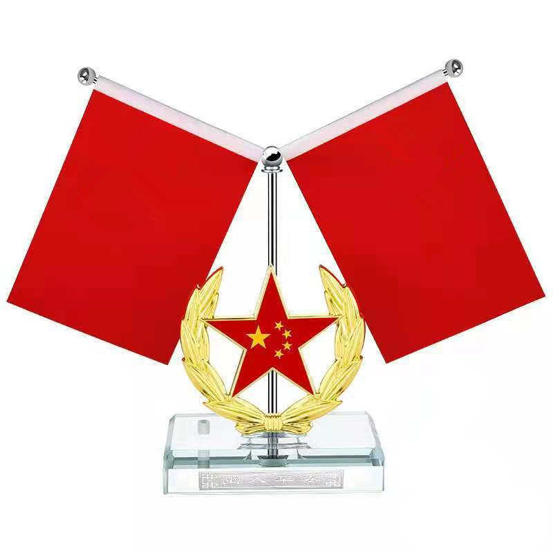 精品车载五星小红旗国旗国徽汽车摆件国旗和党旗车内中控台香水装
