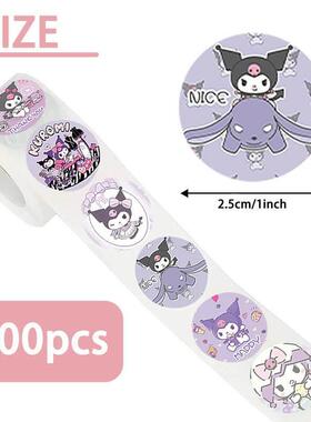 sanrio sticker roll kuromi melody cinnamonroll stickers贴纸
