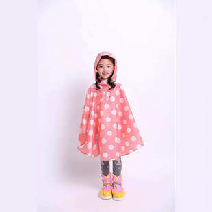 儿童印花薄款 斗篷雨衣小孩雨披