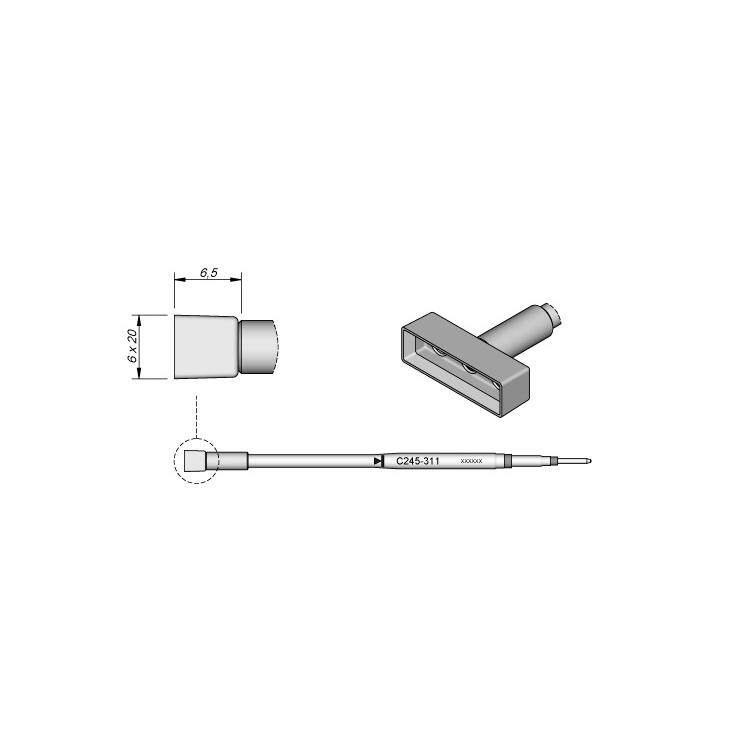 西班牙 JBC C245311 塑料用烙铁头20x6 C245-311