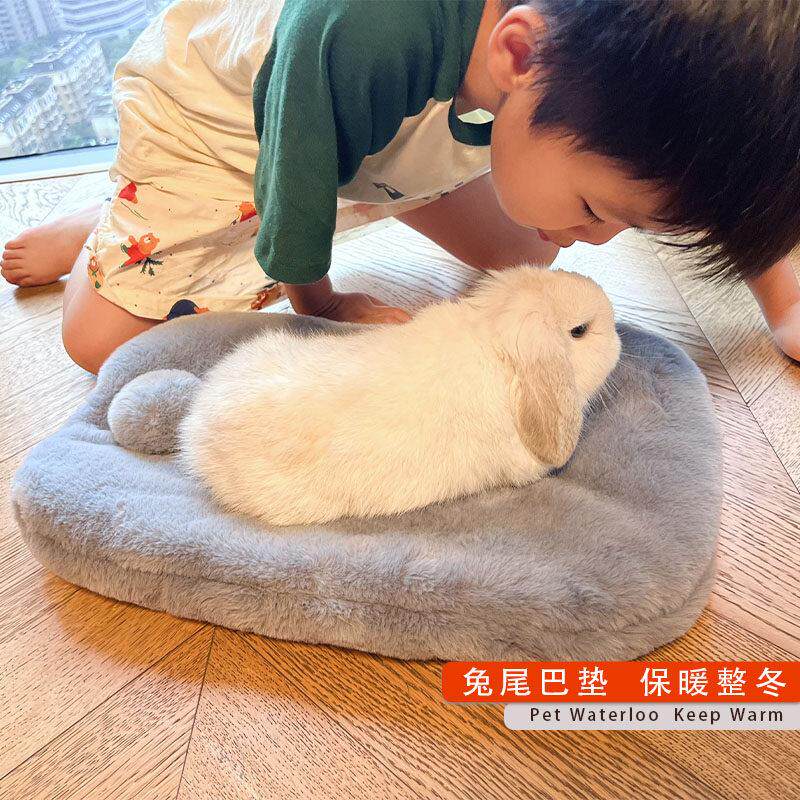 兔子棉窝兔尾巴pp垫保暖棉垫子兔兔龙猫荷兰猪睡觉趴趴垫宠物兔窝