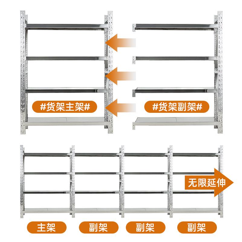 304不锈钢仓储货架商用展示架家用冷库地下室仓库重型多层储物架