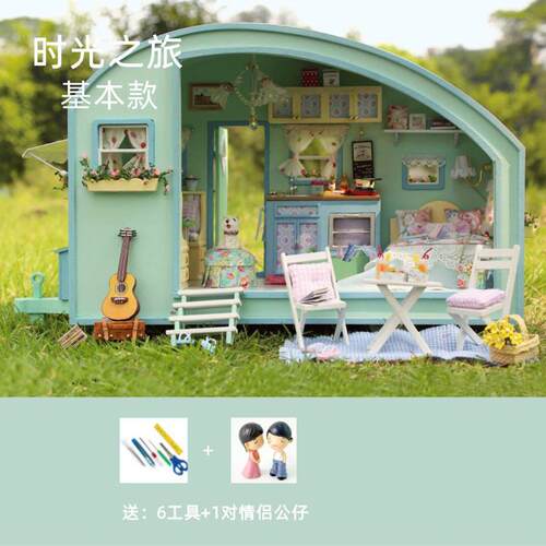 高档装智趣屋diy小屋时光之手工旅拼木制礼玩具建筑模型别墅生日